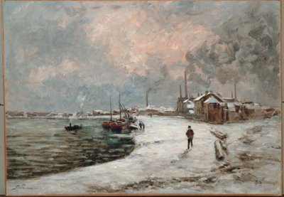 Neige à Ivry (huile sur toile) - Jean Baptiste Armand Guillaumin
