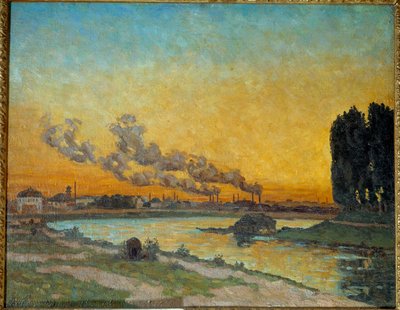 Coucher de soleil à Ivry - Jean Baptiste Armand Guillaumin