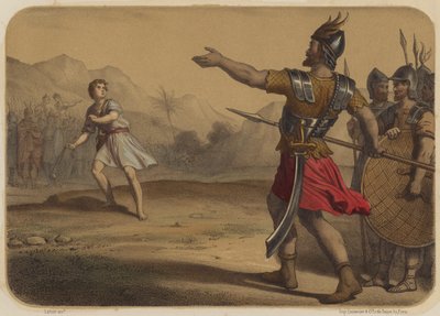 Goliath défie David - Jean Baptiste Auguste Leloir
