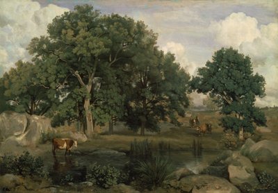 French: Forêt de Fontainebleau Forest of Fontainebleau - Jean-Baptiste-Camille Corot