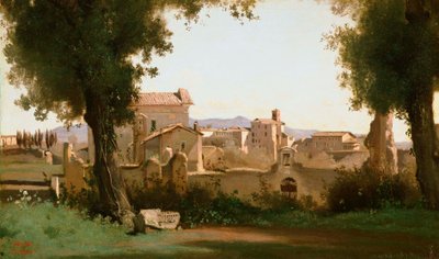 Français :  Vue depuis les Jardins Farnèse View from the Farnese Gardens, Rome - Jean-Baptiste-Camille Corot