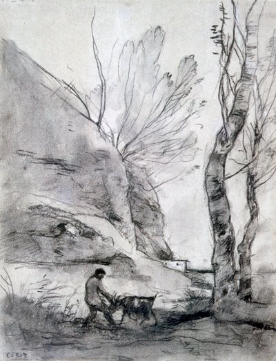 Homme luttant avec une chèvre, c1816-1875 - Jean Baptiste Camille Corot