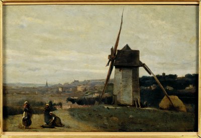 Un moulin a vent. Etretat - Un moulin à vent. Etretat ... - Jean-Baptiste-Camille Corot