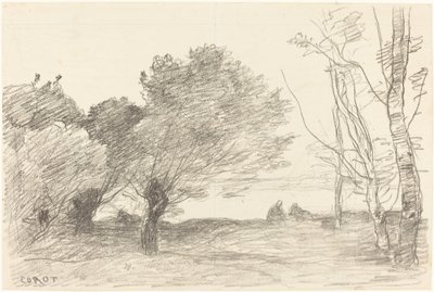 Saules et peupliers blancs, 1871 - Jean Baptiste Camille Corot