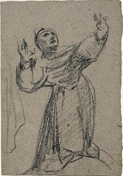 Figure agenouillée avec les bras levés - Jean Baptiste Carpeaux