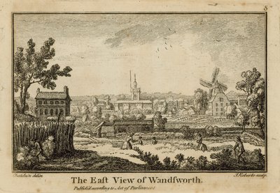La vue est de Wandsworth - Jean Baptiste Claude Chatelain