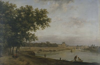 Les Tuileries et le Pont Royal, vus du Cours-la-Reine, en 1783 - Jean Baptiste Genillion