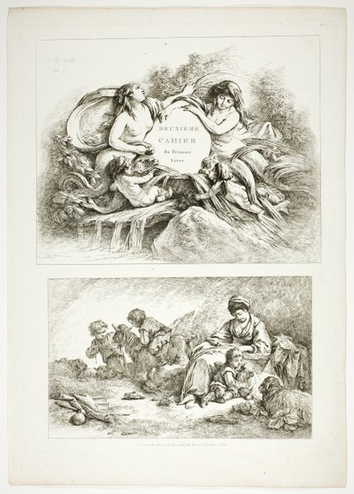 Planche Sept de 38, des Œuvres de J. B. Huet - Jean Baptiste Huet