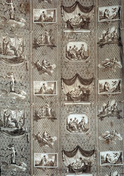 Tapisserie représentant Psyché et Cupidon. D