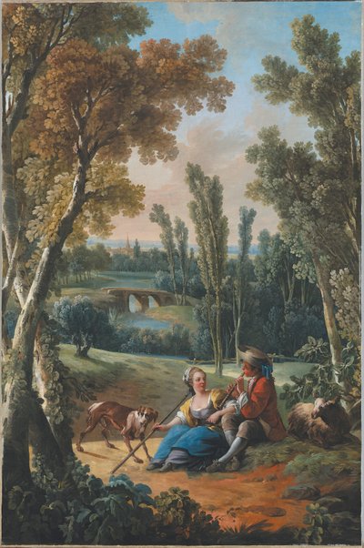 La Leçon de flûte - Jean Baptiste Huet