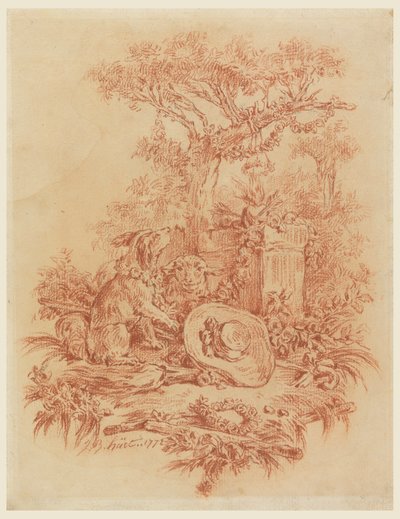 Dessin, Pastorale, 1772 - Jean Baptiste Huet