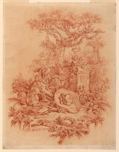Dessin, Pastorale, 1772 - Jean Baptiste Huet