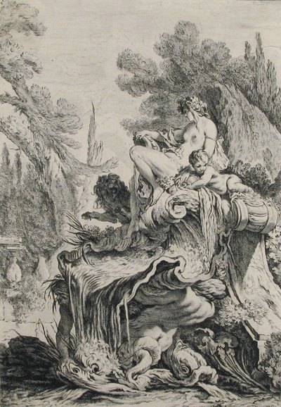 Fontaine avec une naïade assise sur une coquille - Jean Baptiste Marie Pierre