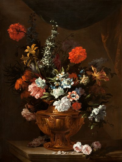 Fleurs dans un Vase Sculpté - Jean Baptiste Monnoyer