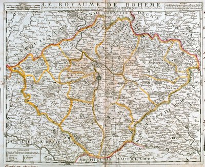 Carte du Royaume de Bohême (République tchèque) (Gravure) - Jean Baptiste Nolin