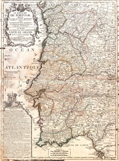 Carte du Royaume du Portugal (Gravure) - Jean Baptiste Nolin