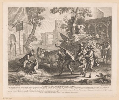 Arrivée des comédiens au Mans (Scènes du Roman Comique de Scarron) - Jean Baptiste Oudry