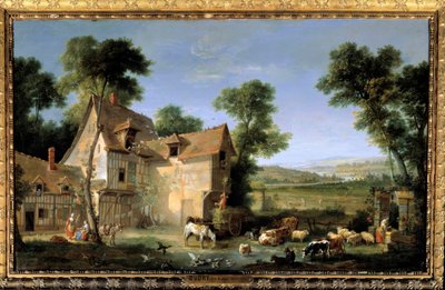 La ferme. Peinture par Jean Baptiste Oudry 1750 - Jean Baptiste Oudry