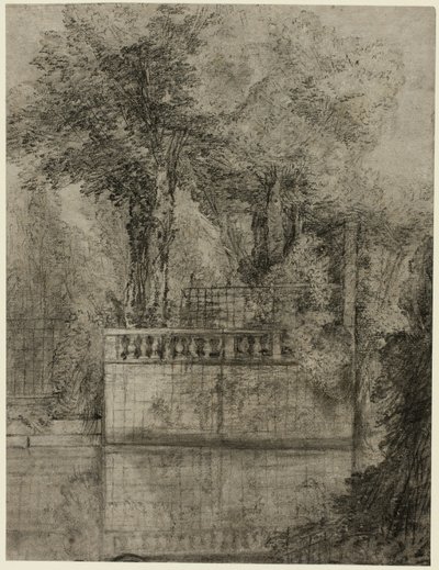 Treillis et Bassin Réfléchissant à Arcueil - Jean Baptiste Oudry