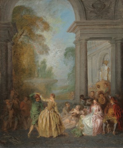 Danseurs dans un pavillon, années 1720 - Jean Baptiste Pater