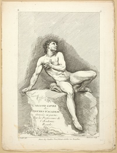 Figure (recto et verso), du Second livre de figures d’Académies gravées en Partie par les Professeurs de l’Académie Royale - Jean Baptiste Perronneau