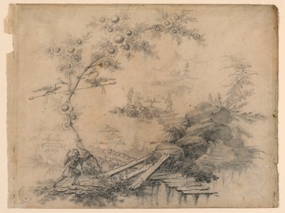 Dessin, fantaisie chinoise, vers 1780 - Jean Baptiste Pillement