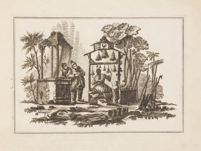 Figure Jouant des Cloches, de "Nouveau Cahier de Six Feuilles De Différents Sujets Chinois Historiés" - Jean Baptiste Pillement