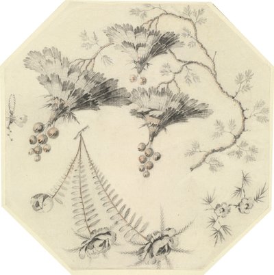Fleurs de pagode et roses - Jean Baptiste Pillement