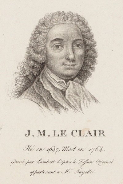 Portrait du violoniste et compositeur Jean-Marie Leclair 1697-1764 - Jean Baptiste Ponce Lambert