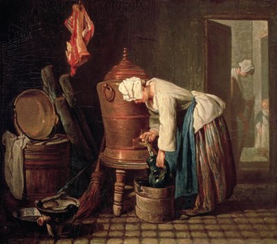 Femme puisant de l