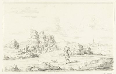 Paysage avec deux hommes - Jean Bernard