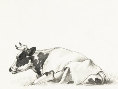 « La vache couchée » de Jean Bernard - Jean Bernard