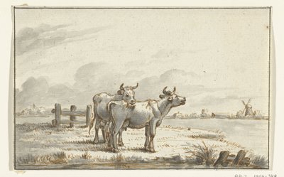 Deux vaches dans le pré - Jean Bernard