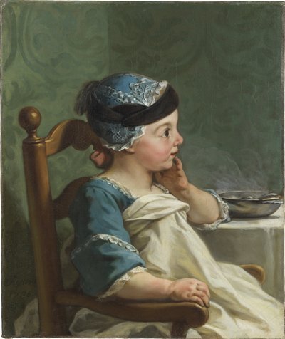 Garçon dans une chaise haute - Jean Bernard Restout