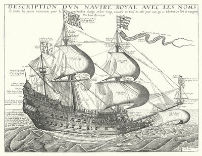 Navire de guerre français, vers 1657 - Jean Boisseau