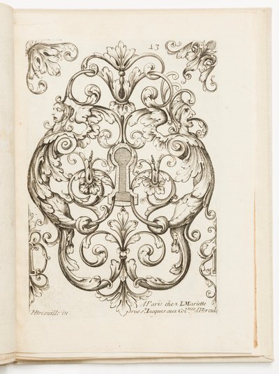 Planche 13, de Diverses Conceptions pour Serruriers - Jean Bérain the Elder