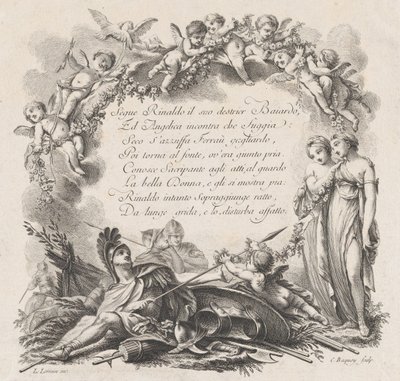 Vignette pour le premier chant de Roland Furieux, 18e siècle - Jean Charles Baquoy