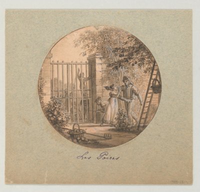 Design pour une assiette en porcelaine peinte, Les Poires du Service des Objets de Dessert - Jean Charles Develly