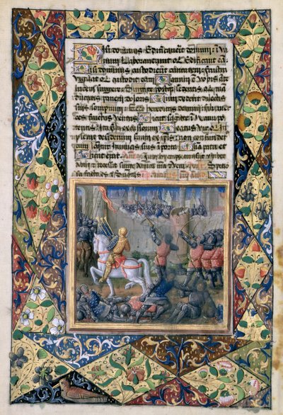 Ms Lat. Q.v.I.126 f.38v Roboam en guerre contre Jéroboam, du 