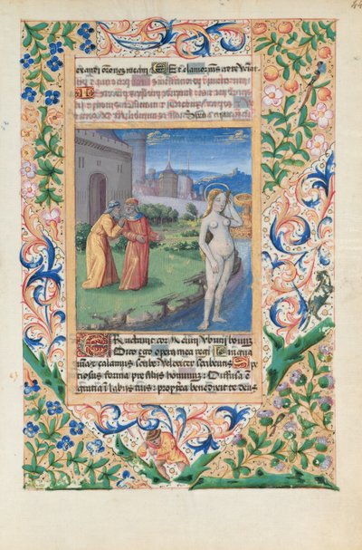 Ms Lat. Q.v.I.126 f.44 Suzanne et les vieillards, du 