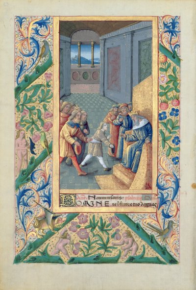 Ms Lat. Q.v.I.126 f.53v David envoyé à Saul, du 