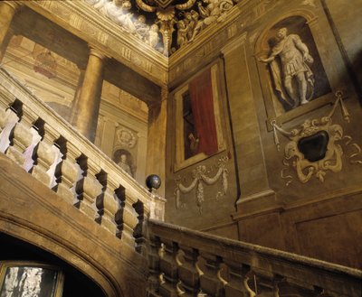 Architecture baroque : escalier peint en trompe-l
