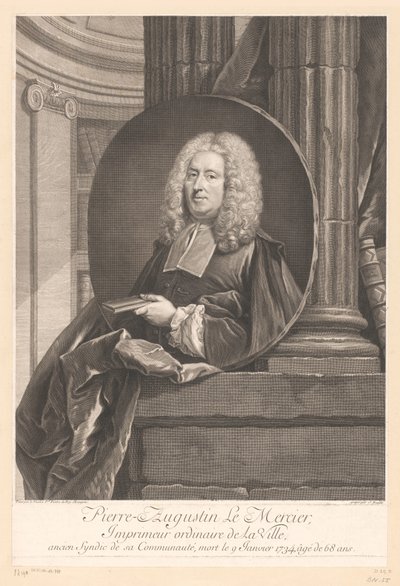 Portrait de Pierre-Augustin Le Mercier - Jean Daullé