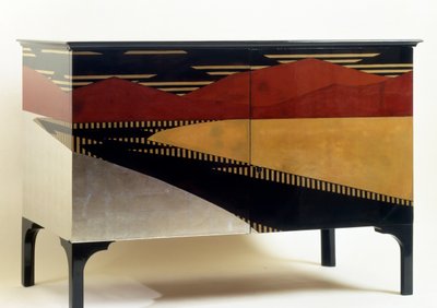 Cabinet de style Art Déco laqué (commode vantaux) - Jean Dunand