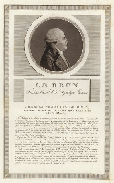 Portrait de Charles-François Lebrun, duc de Plaisance - Jean Duplessi Bertaux