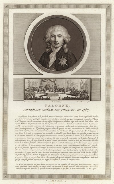 Portrait de Charles Alexandre, vicomte de Calonne - Jean Duplessi Bertaux