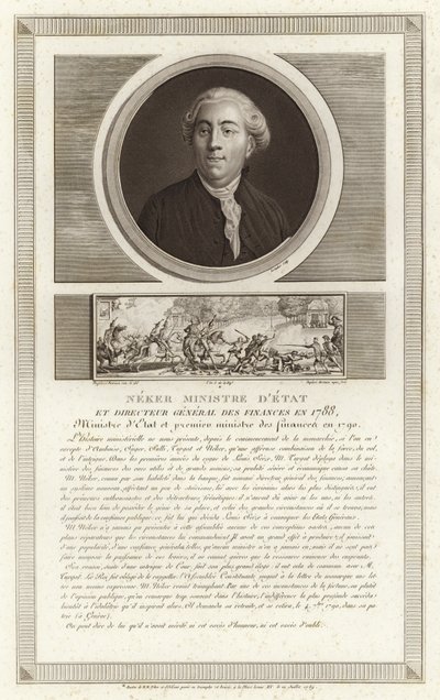 Portrait de Jacques Necker - Jean Duplessi Bertaux