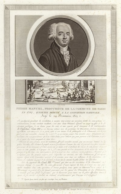 Portrait de Louis Pierre Manuel - Jean Duplessi Bertaux