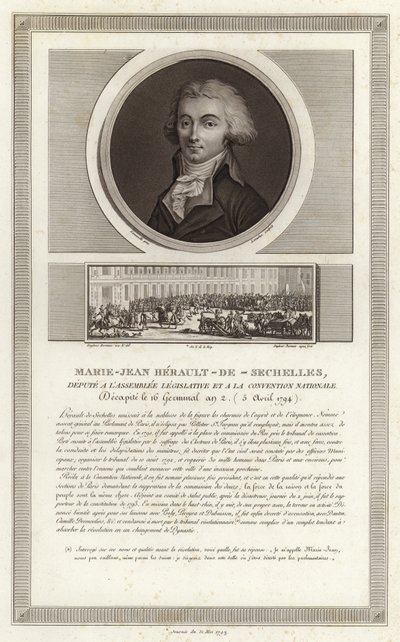 Portrait de Marie-Jean Hérault de Séchelles - Jean Duplessi Bertaux