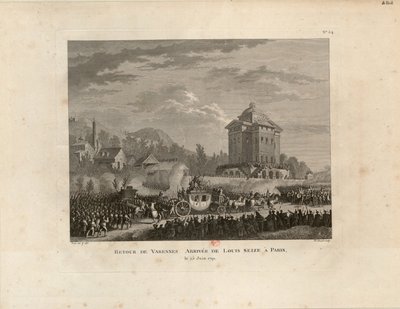 Retour de Varennes, arrivée de Louis Capet à Paris - Jean Duplessis Bertaux